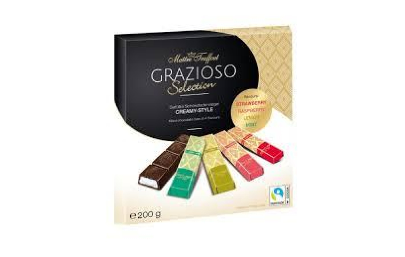 Шоколад Maitre Truffout Grazioso Австрія 200 г (4 смаки в одному пакованні... полуниця, малина, лимон, капуч