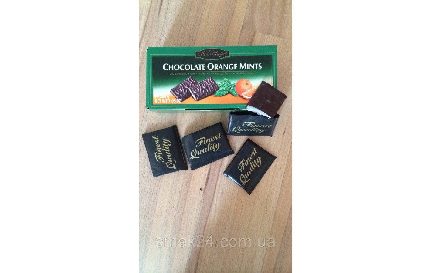 Шоколад Orange Mints (Апельсин с мятой) Maitre Truffout Австрия 200г