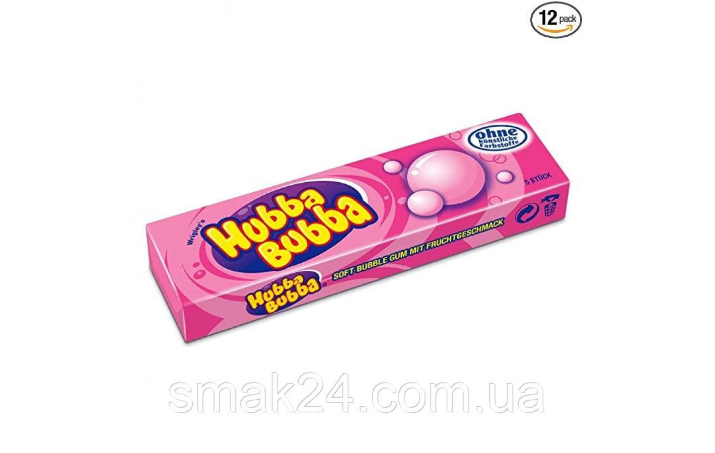 Жувальна гумка Hubba Bubbа фруктова фантазія, Bubble Gum 56г (180 см) Німеччина