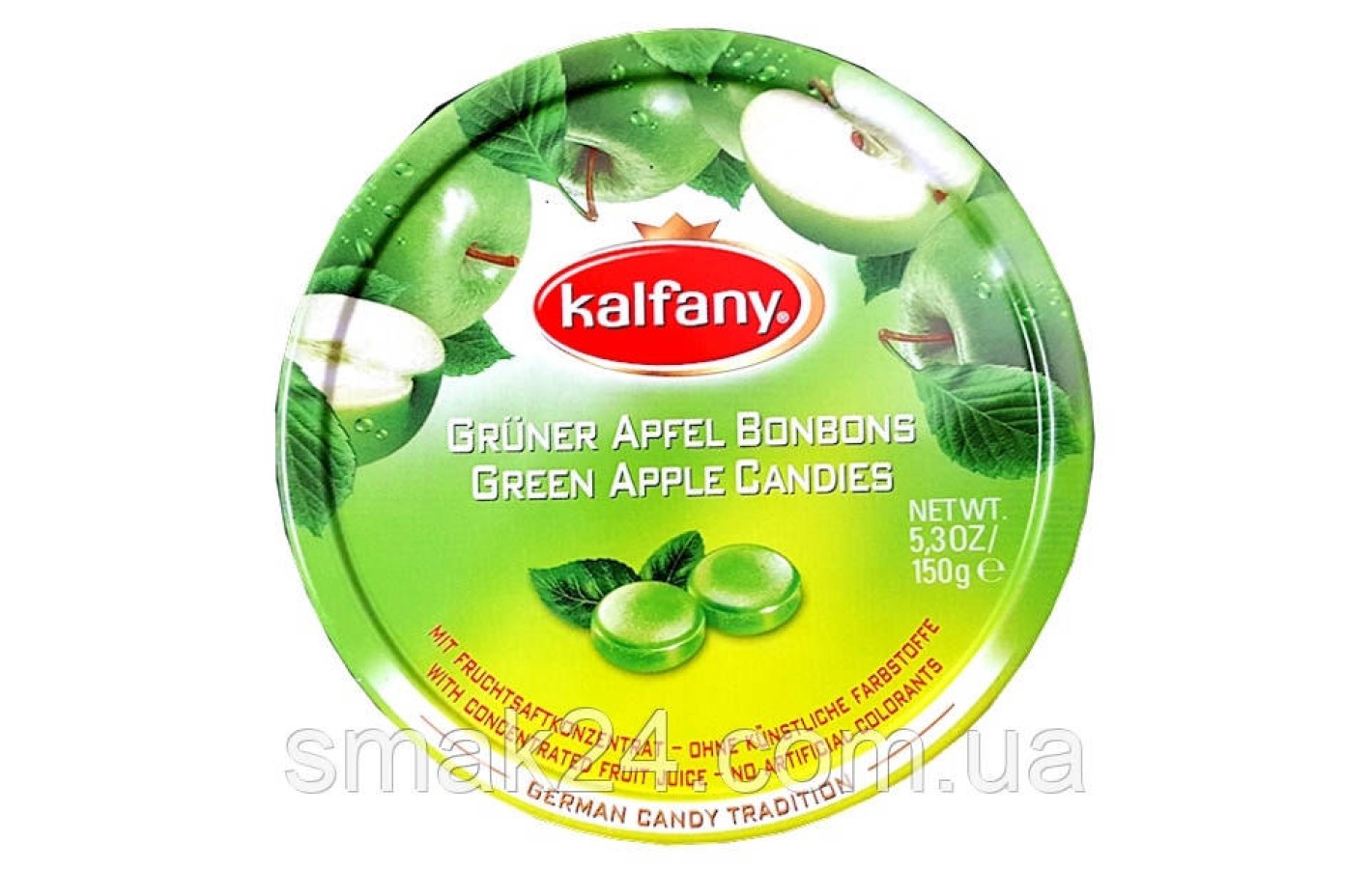 Леденцы (конфеты) Зеленое яблоко Kalfany Green Apple Drops 150г