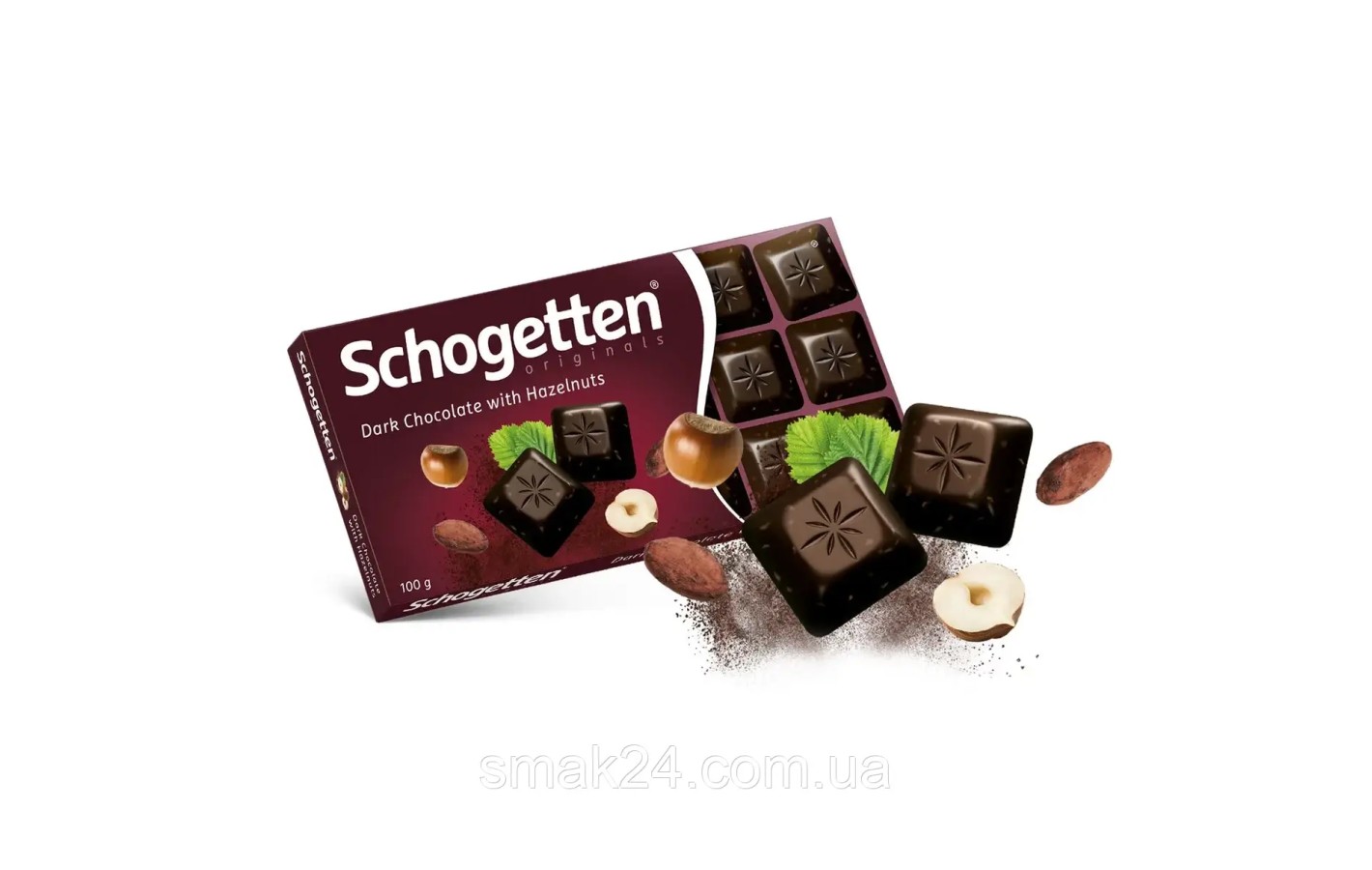 Шоколад чорний із фундуком Schogetten Dark Hazelnuts 100 г Німеччина