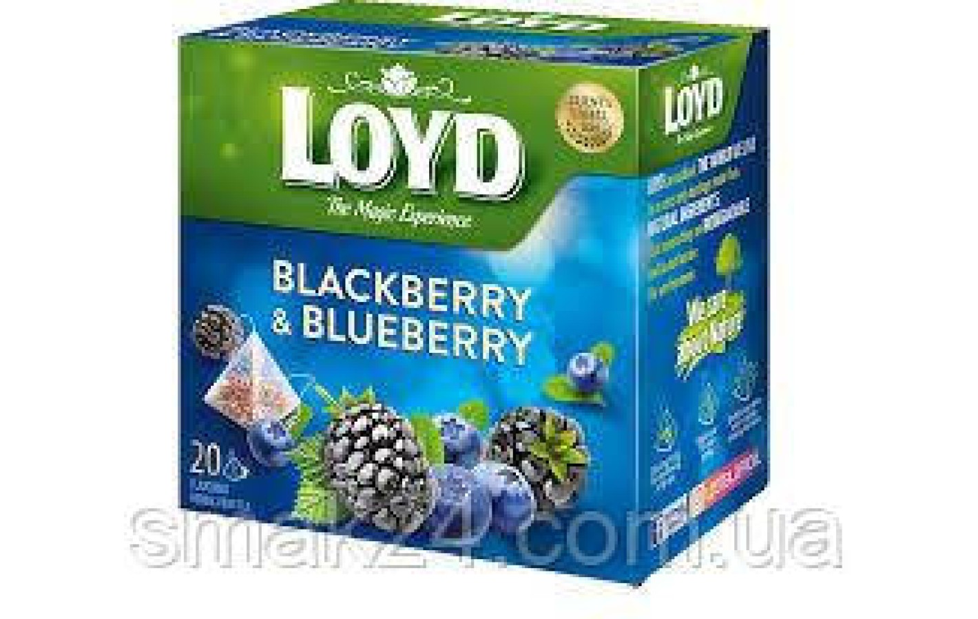 Чай с ежевикой и черникой Loyd BlackBerry and Blueberry Fruit Tea  20 пирамидок  Польша