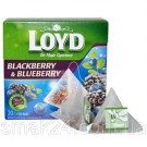 Чай с ежевикой и черникой Loyd BlackBerry and Blueberry Fruit Tea  20 пирамидок  Польша
