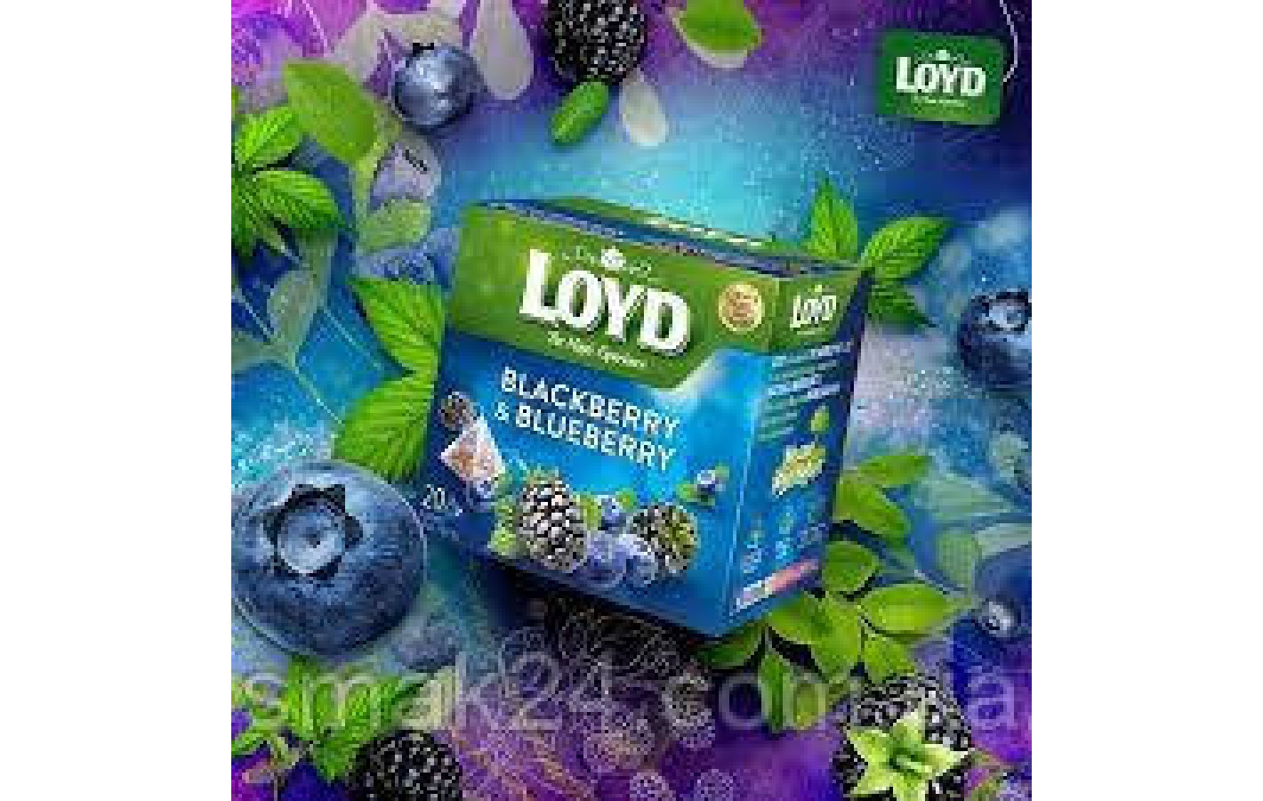 Чай с ежевикой и черникой Loyd BlackBerry and Blueberry Fruit Tea  20 пирамидок  Польша