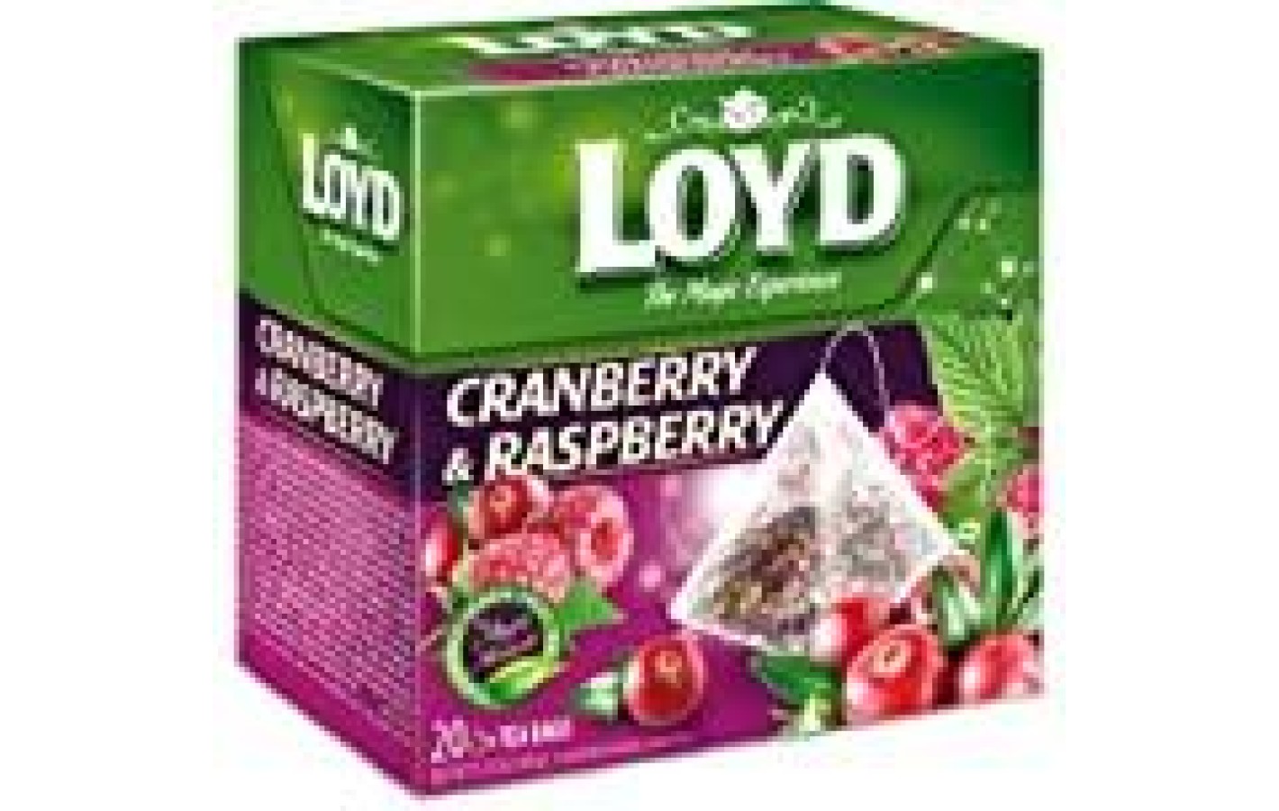 Чай с клюквой и малиной Loyd Cranberry&Raspberry 20 пирамидок  Польша