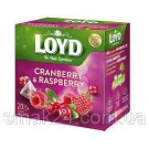 Чай с клюквой и малиной Loyd Cranberry&Raspberry 20 пирамидок  Польша