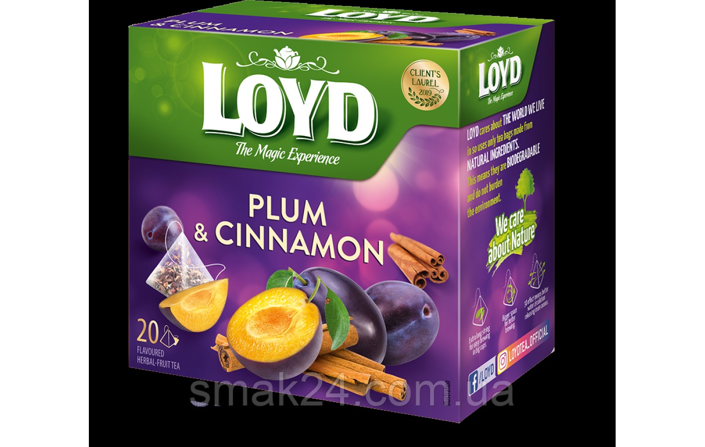Чай со сливой и корицей Loyd Plum & Cinnamon  20 пирамидок  Польша