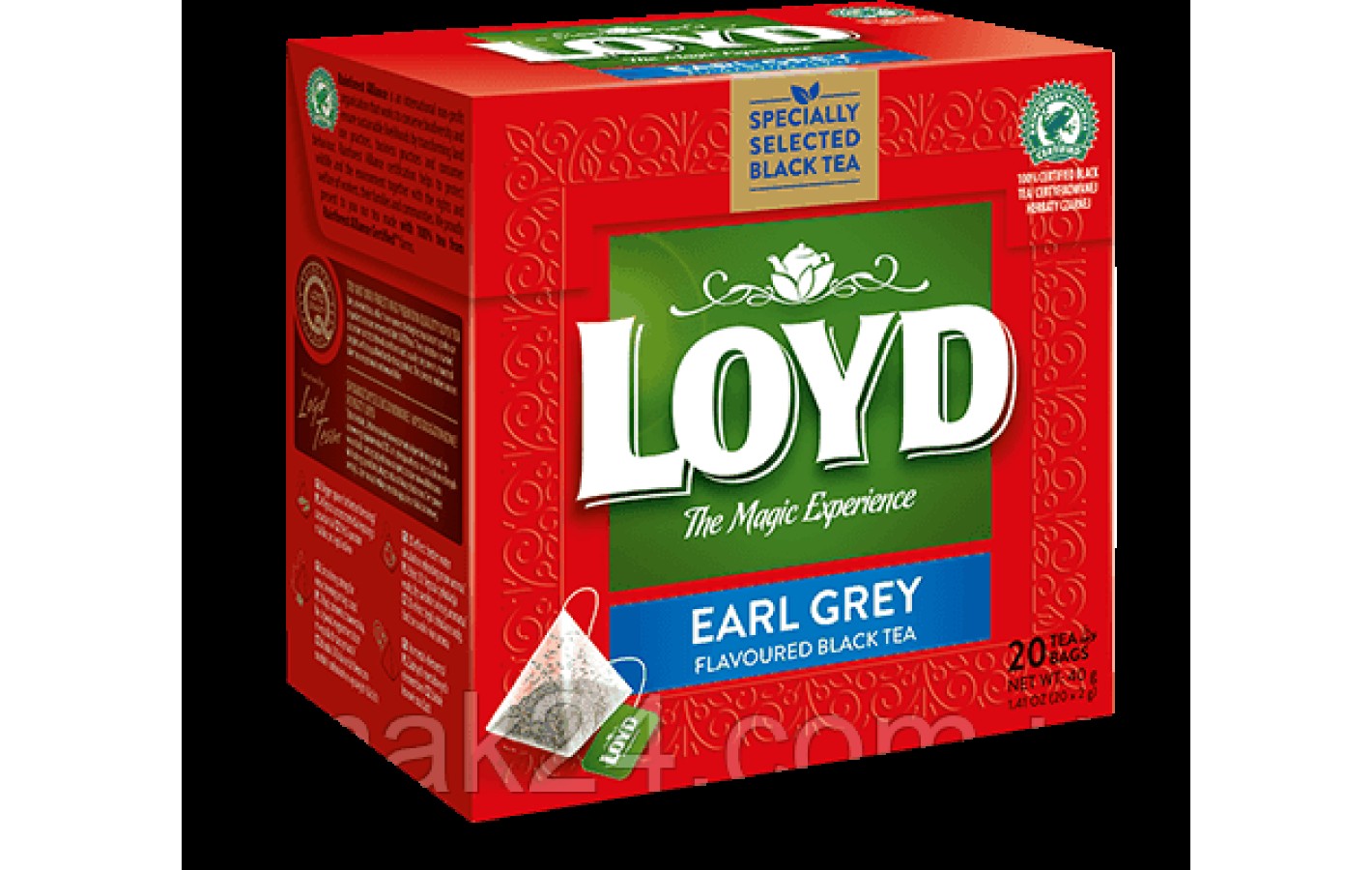 Чай черный с бергамотом Loyd  Earl Grey 20 пирамидок (40г) Польша