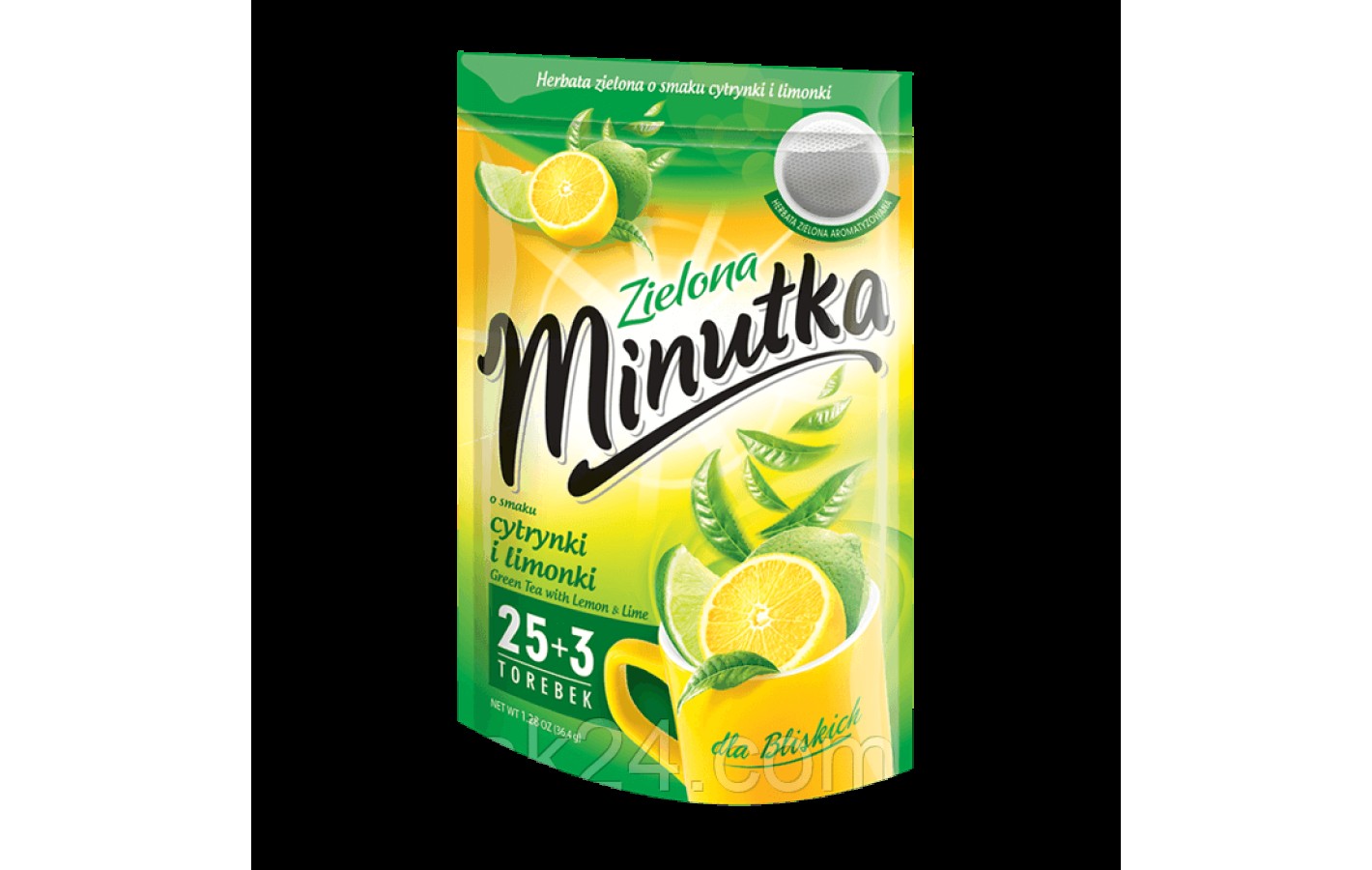 Чай зеленый с лимоном и лаймом Minutka 25+3 пакет 36,4г