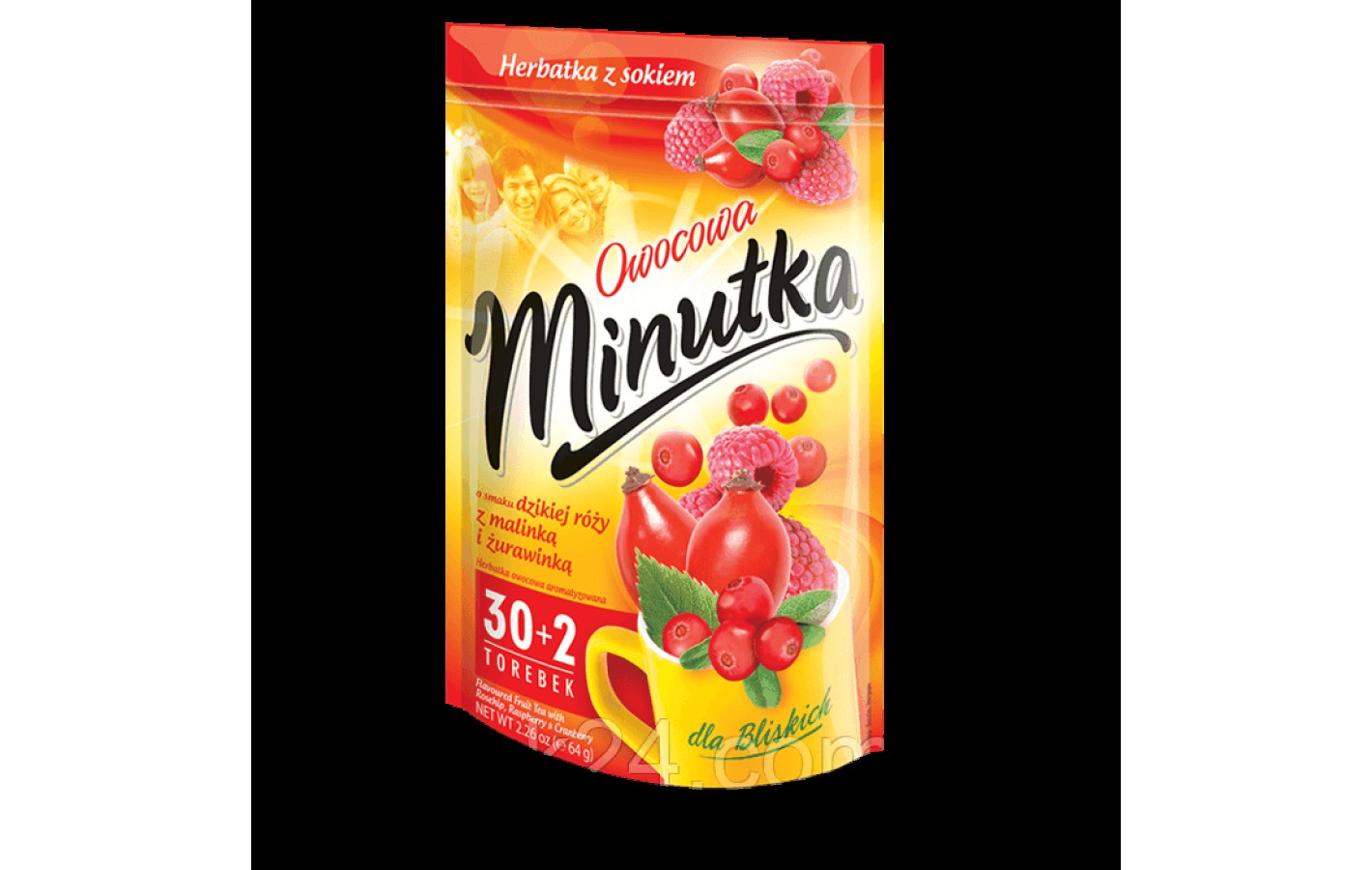 Чай со вкусом шиповника, малины и клюквы Minutka 32 пакет ( 64г)