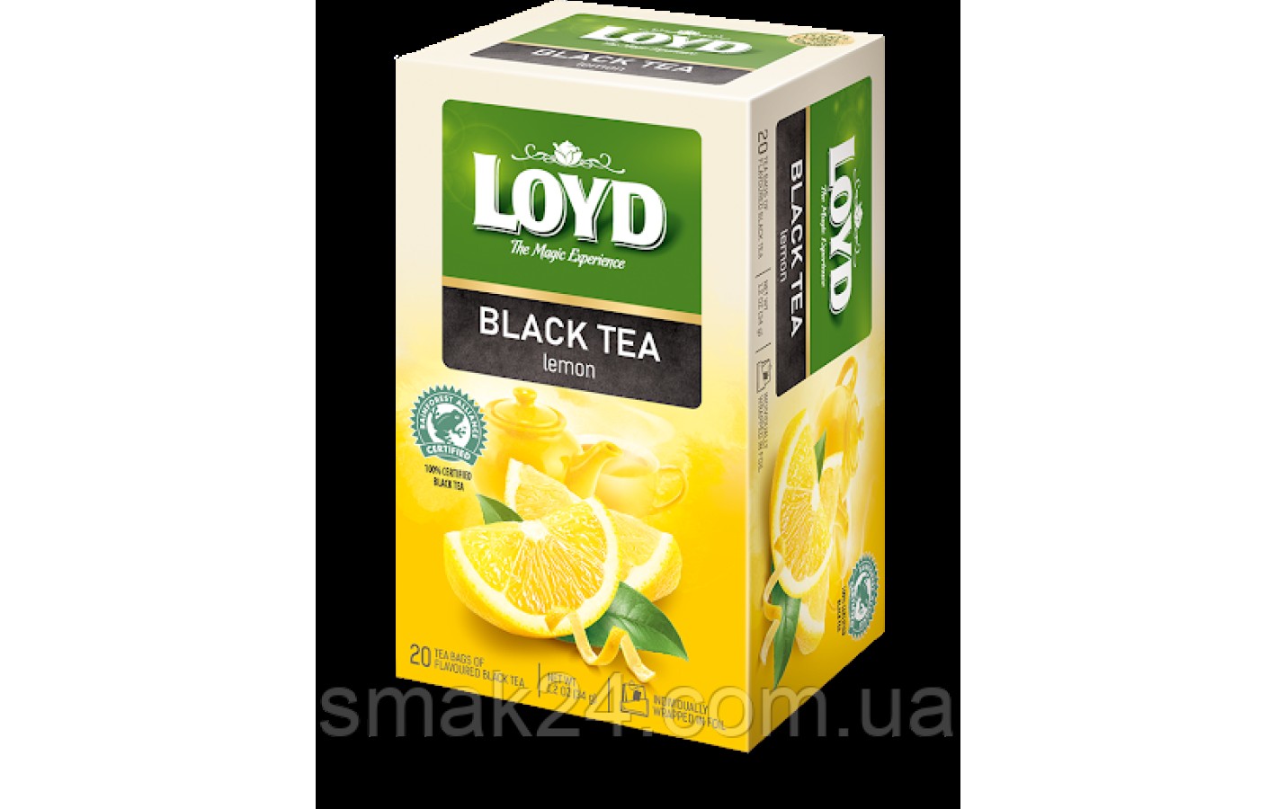 Чай черный с лимоном LOYD Black tea Lemon 20 пакет.(34г)