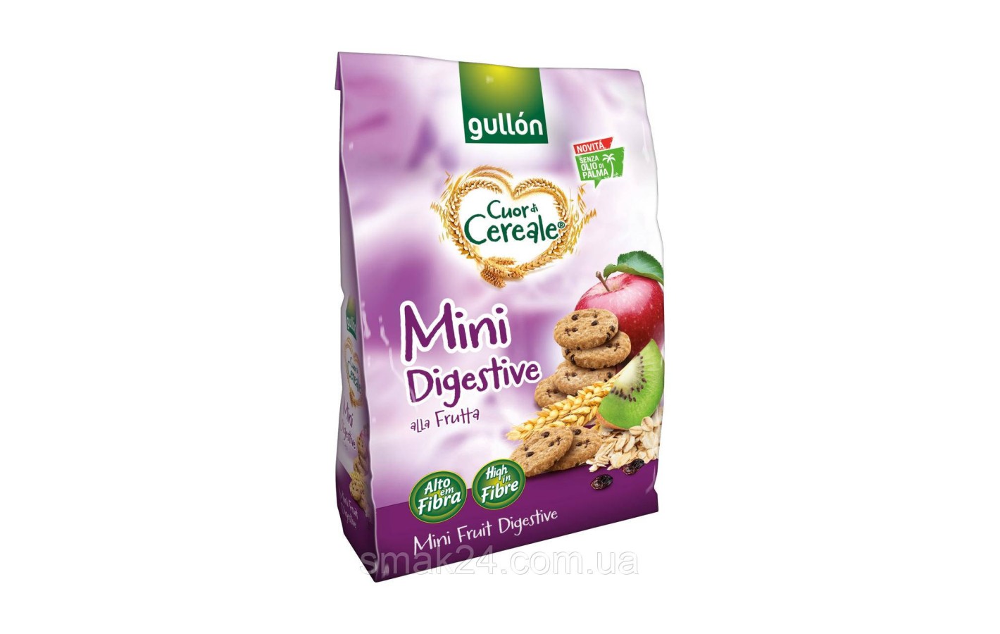 Мини-печенье без пальмового масла злаковое Мультифрутта Gullon Mini Frutta 225г  Испания