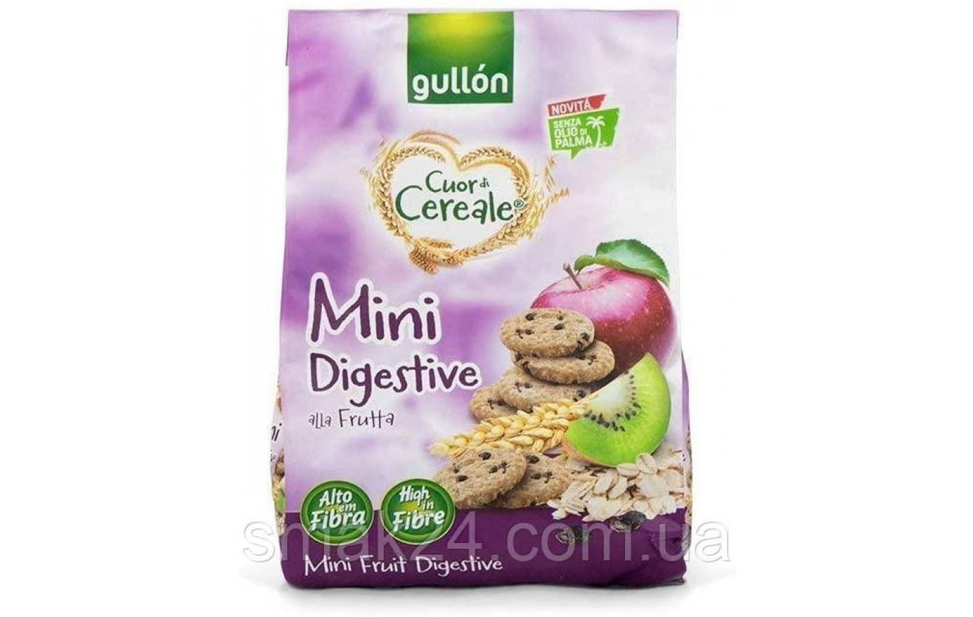 Мини-печенье без пальмового масла злаковое Мультифрутта Gullon Mini Frutta 225г  Испания