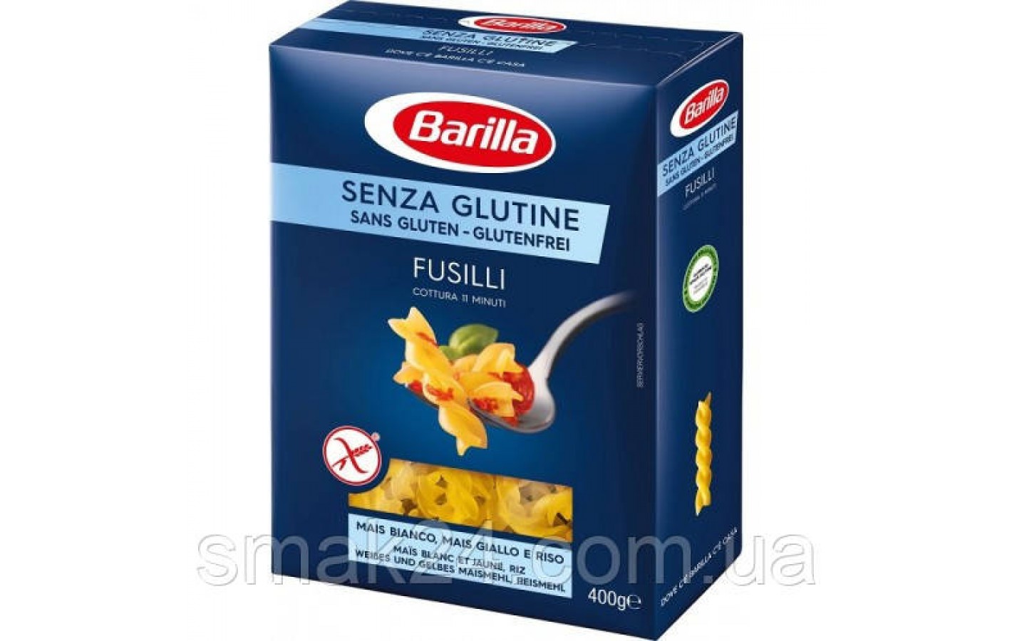 Макаронные изделия БЕЗ ГЛЮТЕНА Fusilli Barilla (Спиральки)  Италия 400г