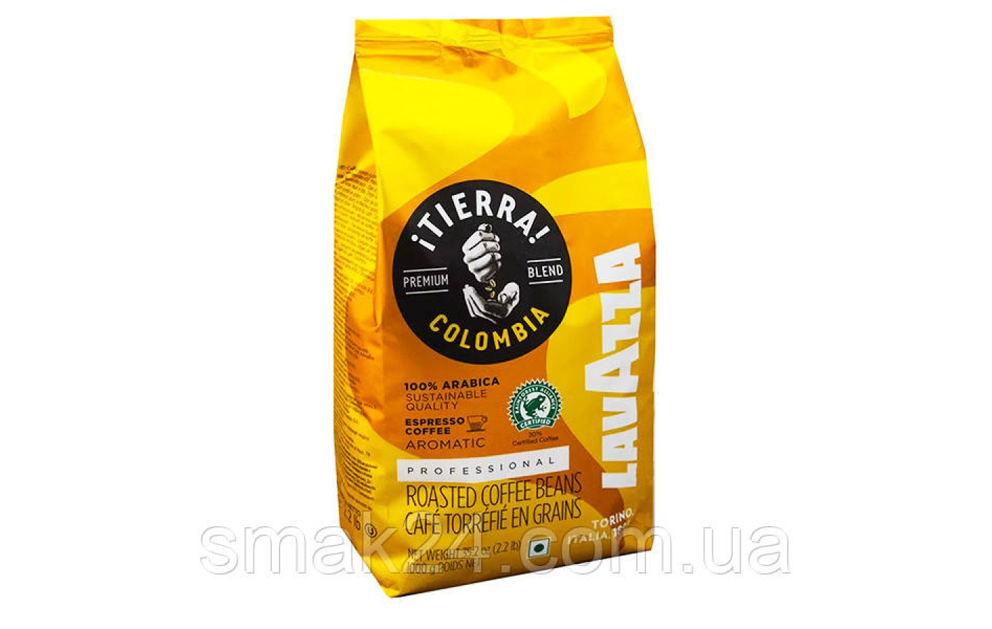 Кава в зернах (екологічно чистий) LavAzza Itierra Premium Selection 100% арабіка 1кг Італія