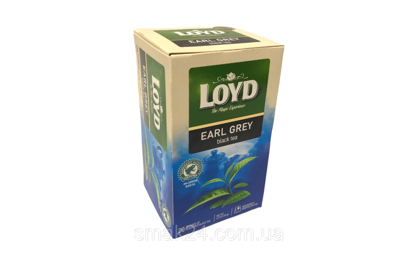 Чай черный с бергамотом LOYD Black tea Earl Grey 20 пакет.(34г)