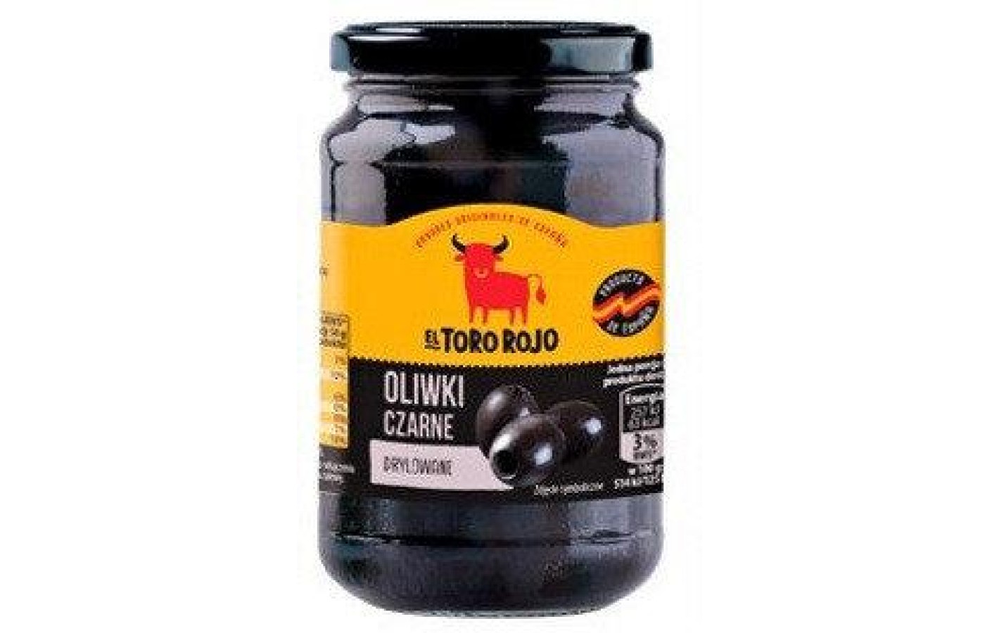 Оливки черные без косточки  El Toro Rojo  Oliwki Czarne 340г