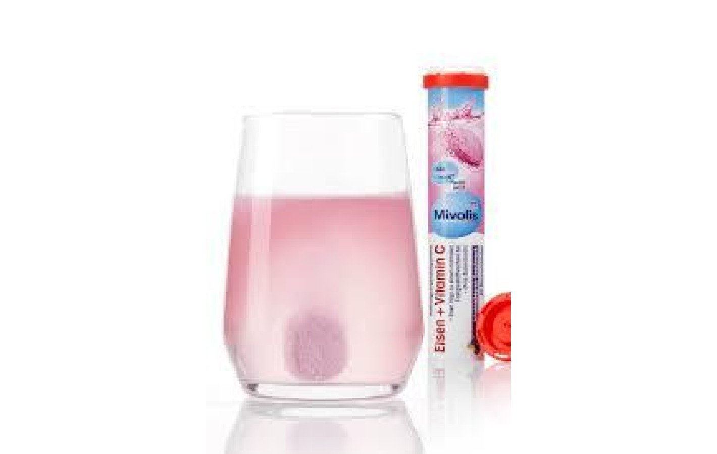 Витамины шипучие Mivolis Eisen (железо) + Vitamin C (Черная смородина) Германия 20 шт