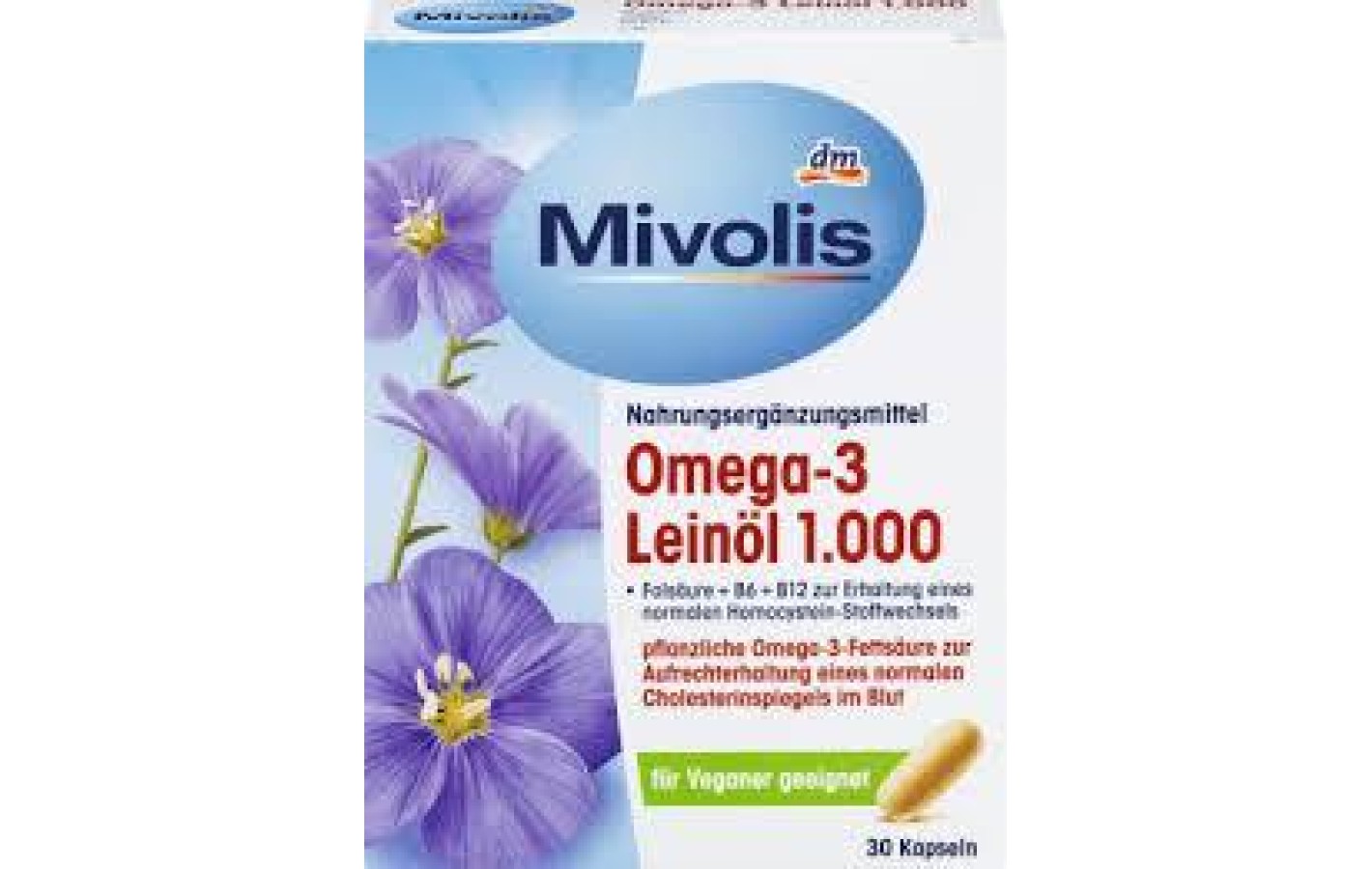 Комплекс Mivolis Omega - 3 Leinöl 1.000 30 капсул