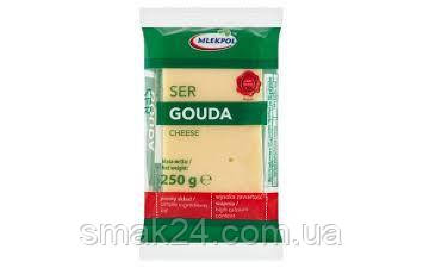 Сир у пластинках Gouda + Edam Mlekpol 500 г (2 х 250 г) Польща