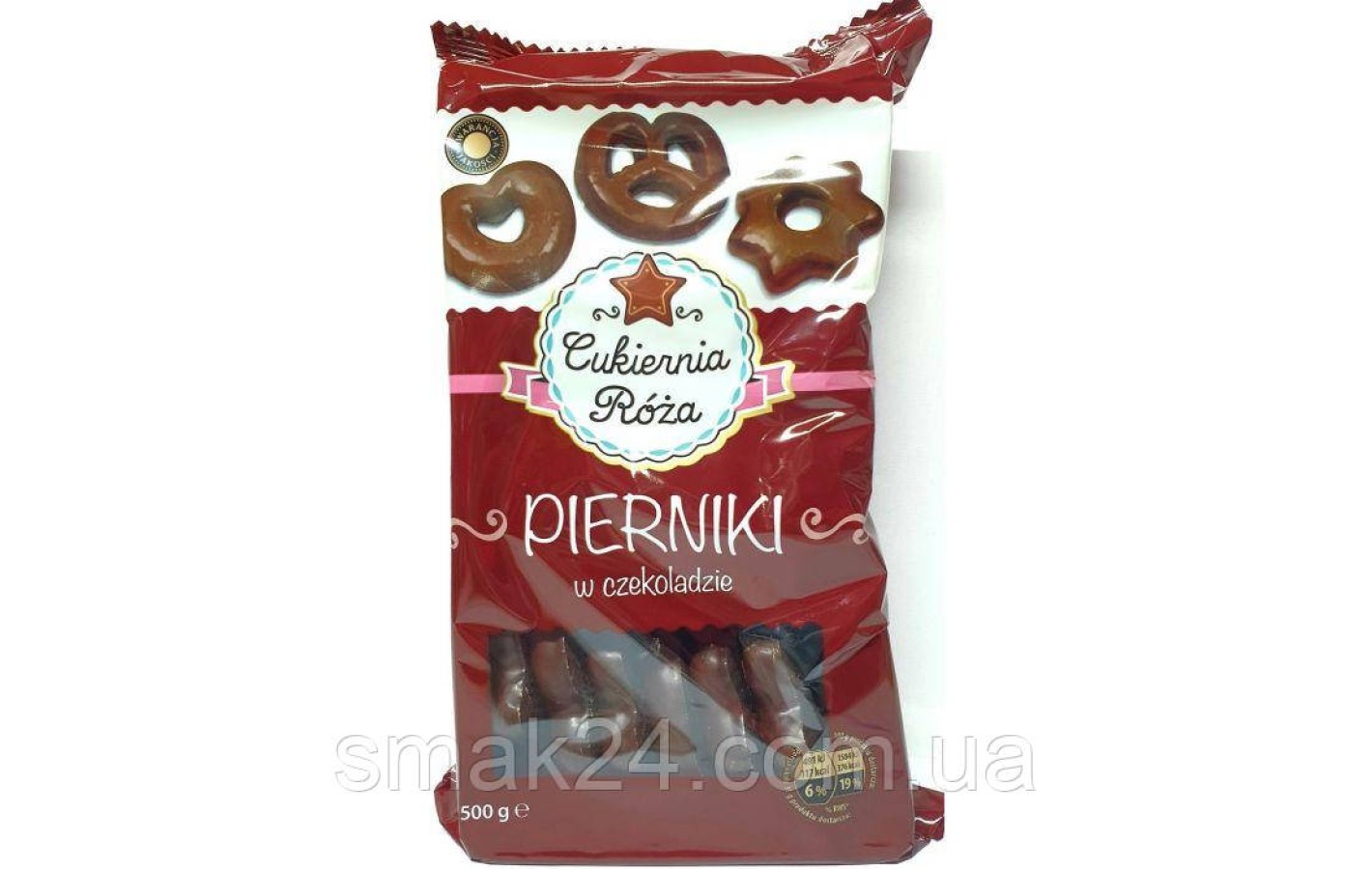 Пряник в темном темном Cukiernia Roza, PIERNIKI w Czekoladzie, 500 г