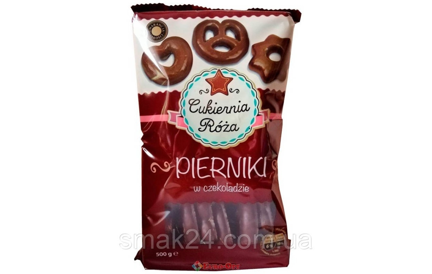 Пряник в темном темном Cukiernia Roza, PIERNIKI w Czekoladzie, 500 г