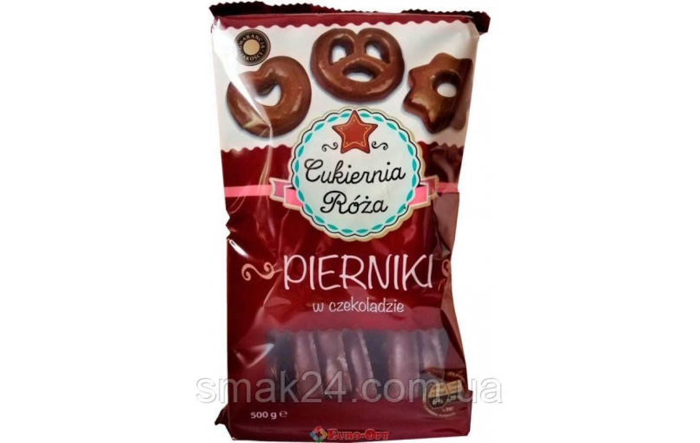 Пряник в темном темном Cukiernia Roza, PIERNIKI w Czekoladzie, 500 г