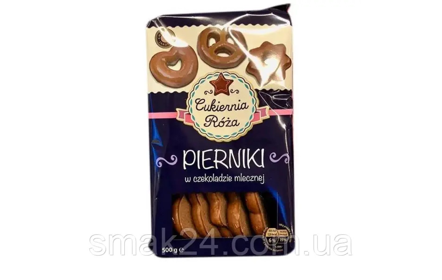Пряник у молочному шоколаді Cukiernia Roza, PIERNIKI w Czekoladzie, 500 г