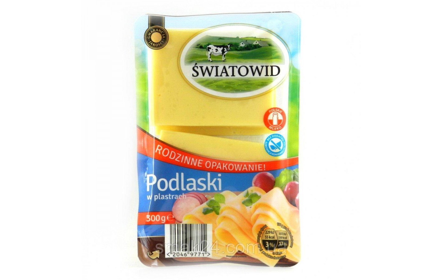Сыр в пластинках  Tyllzycki Swiatowid  без консервантов 300г  Польша