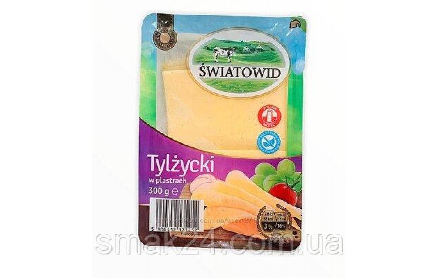 Сыр в пластинках  Tyllzycki Swiatowid  без консервантов 300г  Польша