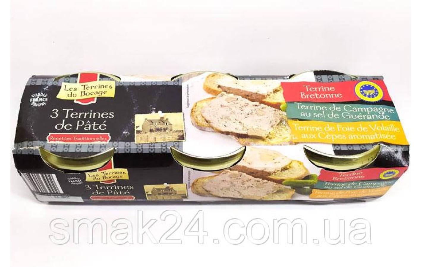 Паштет Les Terrines Du Bocage 3 вида 540г (3х180г) Франция