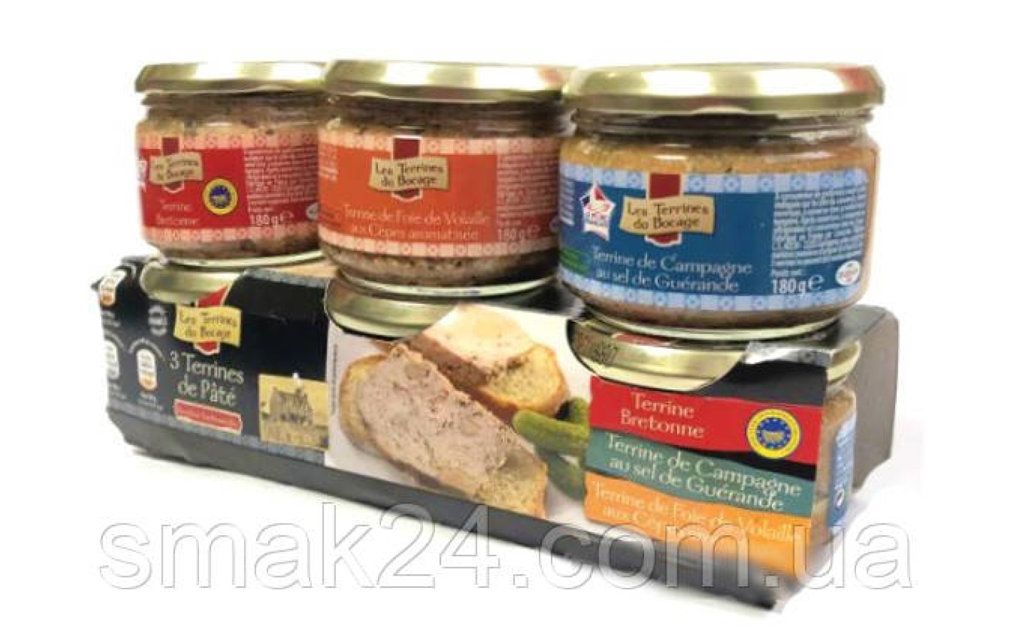 Паштет Les Terrines Du Bocage 3 вида 540г (3х180г) Франция