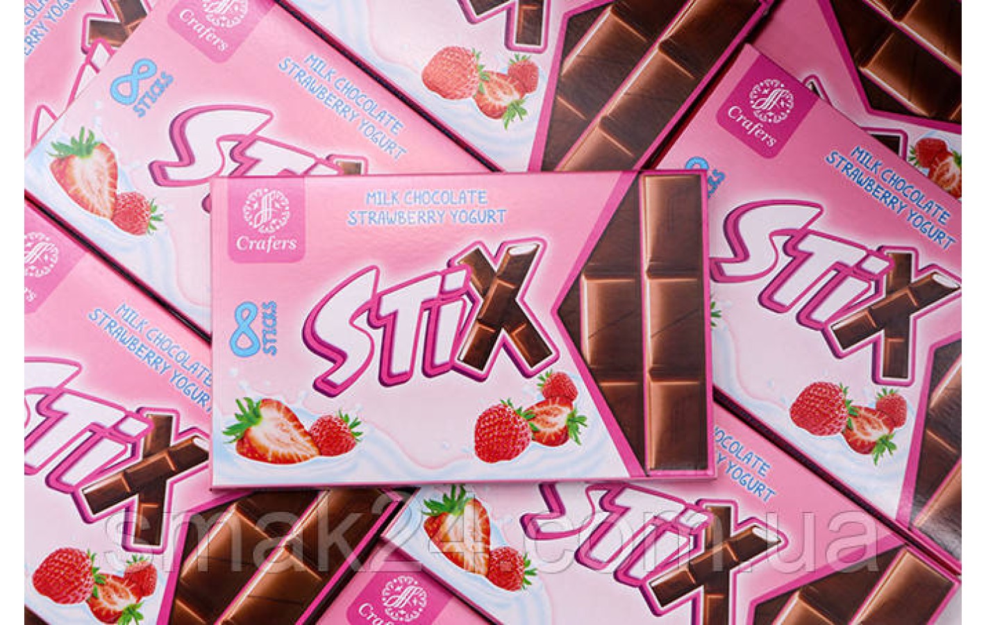 Шоколад молочный STIX со вкусом клубники 152г