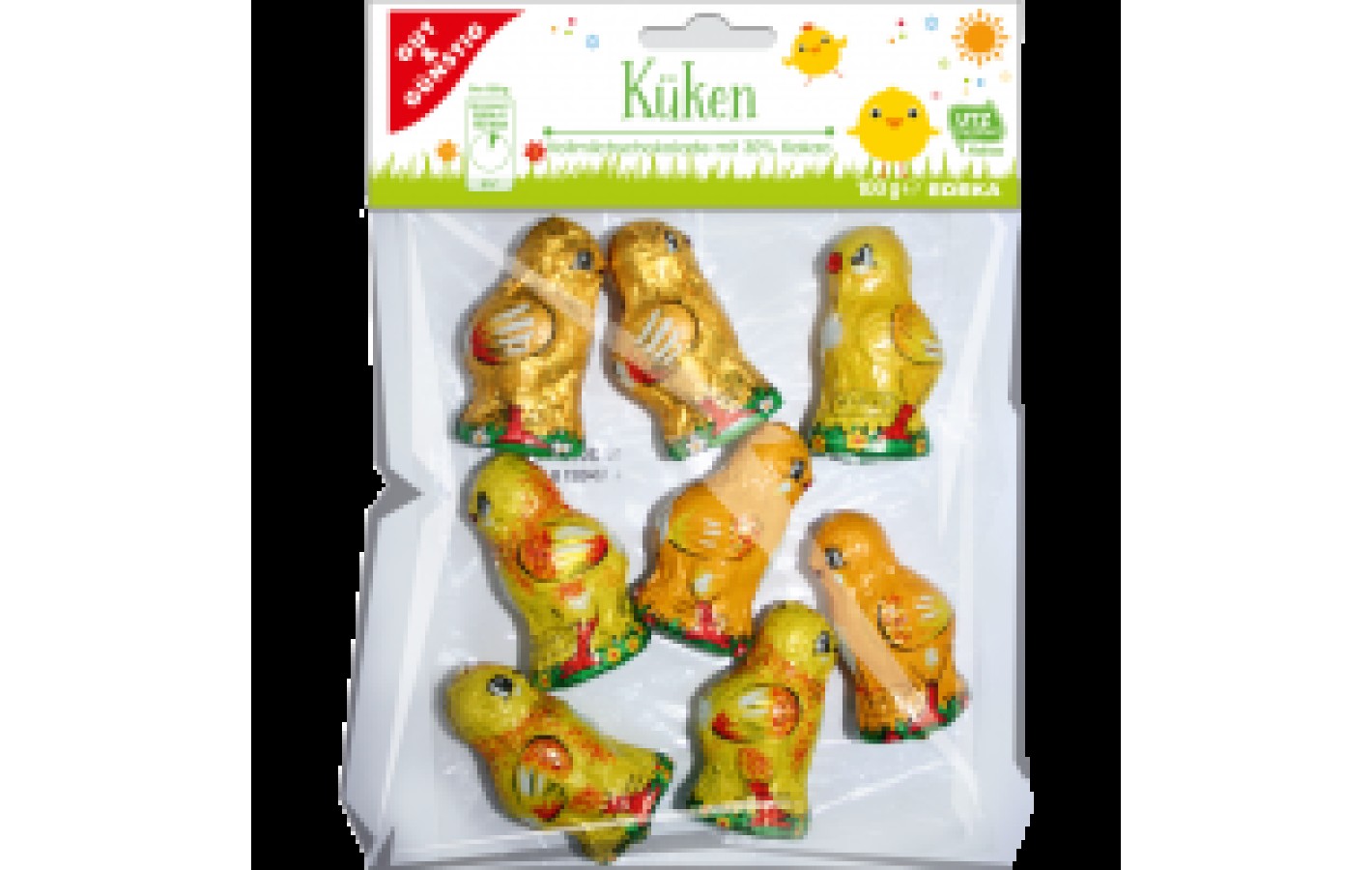 Шоколад молочный набор Кролики Edeka Haschen vollmilchokolade Германия 100 г