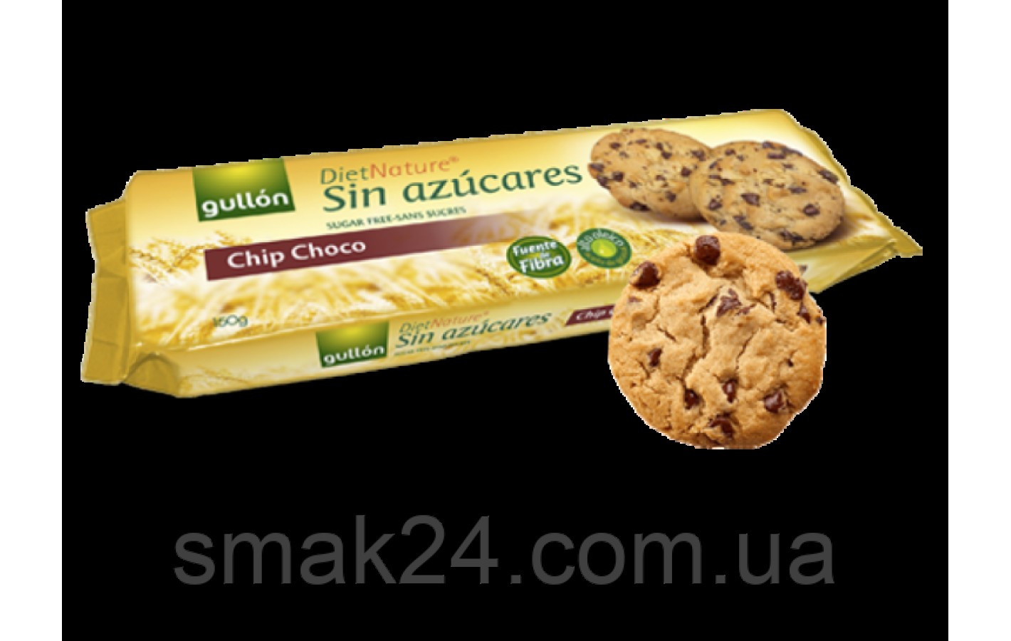 Печиво без цукру зі шматочками шоколаду Gullon Diet Nature Chip Choco Іспанія 150г