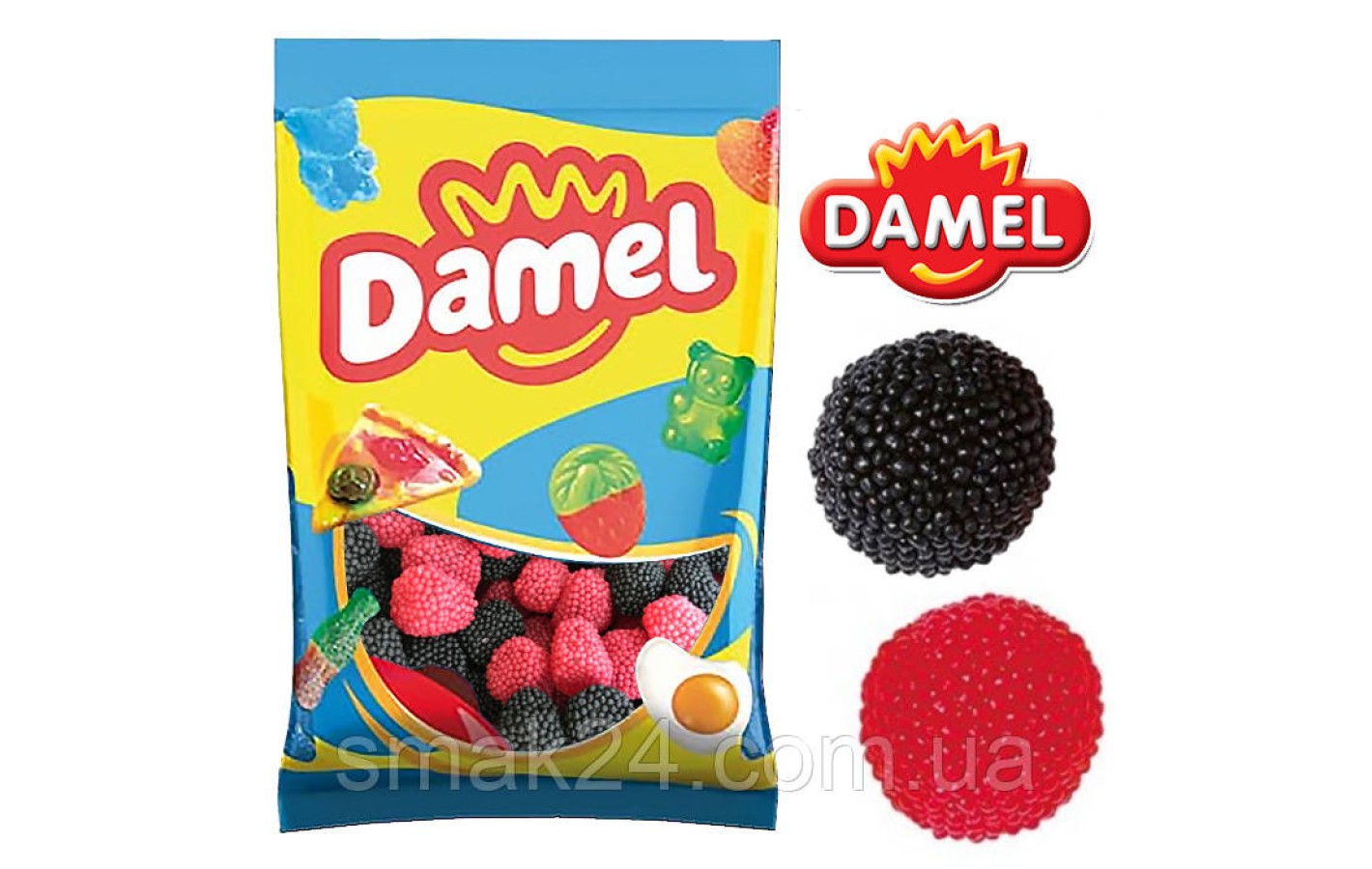 Желейные конфеты без глютена Малинки Damel Moras Blackberry 1 кг Испания