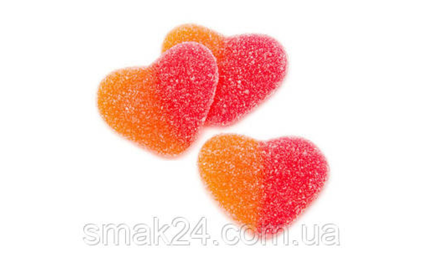 Желейні цукерки без глютену Персикове серце Damel Strawberry Peach Heart 1 кг Іспанія