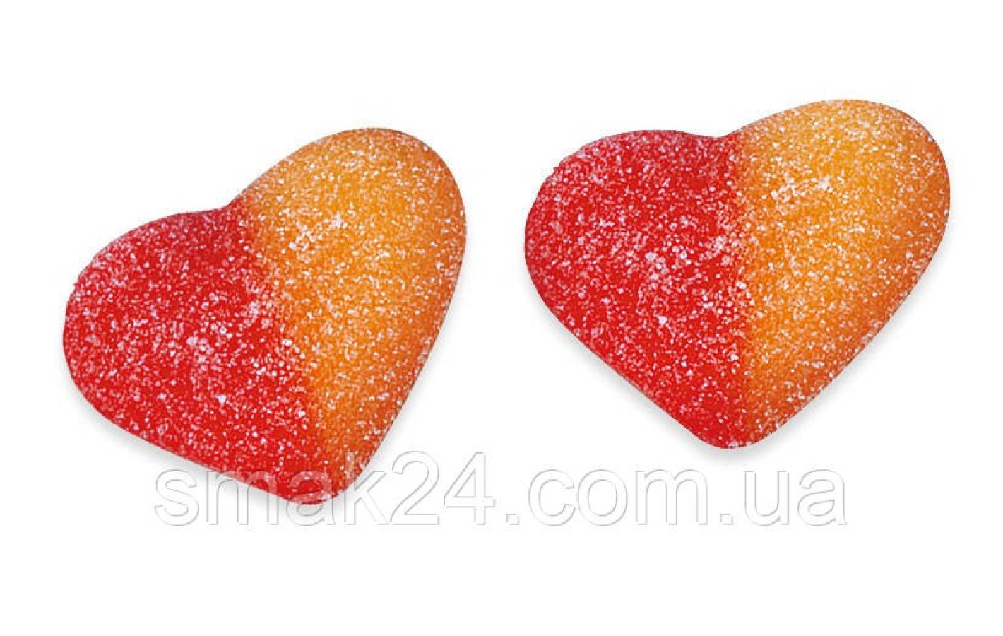 Желейні цукерки без глютену Персикове серце Damel Strawberry Peach Heart 1 кг Іспанія