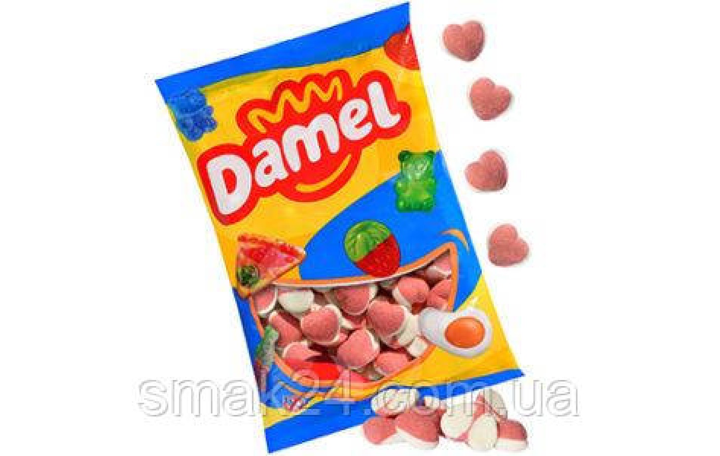 Желейные конфеты без глютена Двойное сердце Damel Strawberry Double heart 1 кг Испания