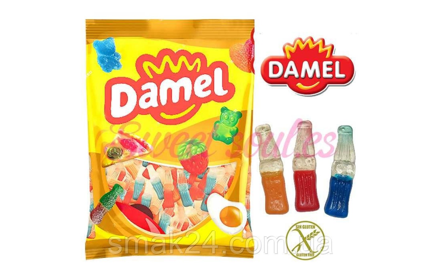 Желейные конфеты без глютена Фруктовые Бутылочки Damel Bottles Fruit 1 кг Испания
