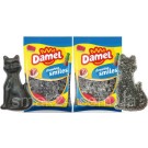 Желейные конфеты без глютена сахарные черные лакричные кошки Damel sugar black licorice cats 1 кг Испания