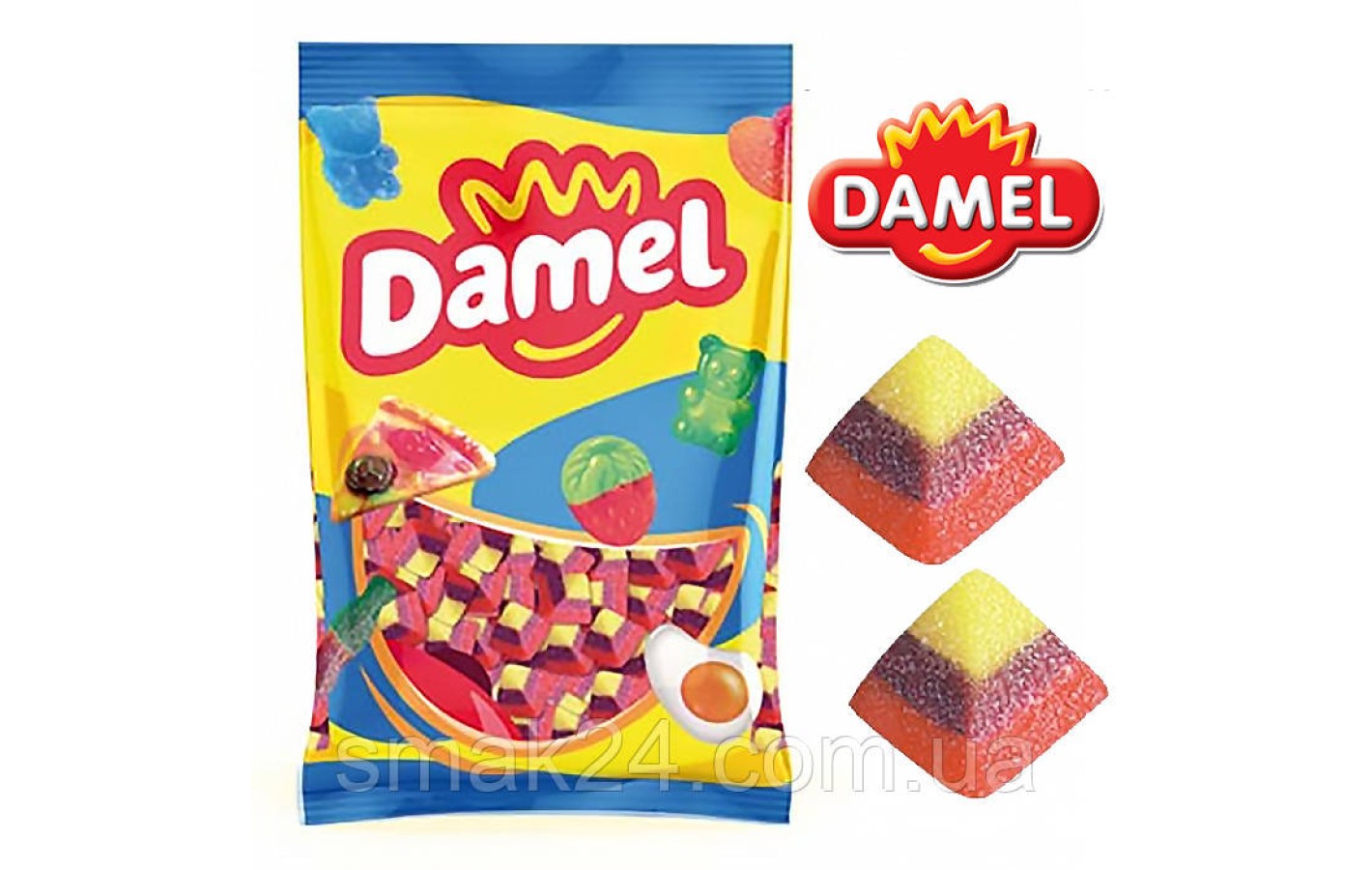 Желейні цукерки без глютену Солодкі Пірамідки Damel sugar Pyramids 1 кг Іспанія