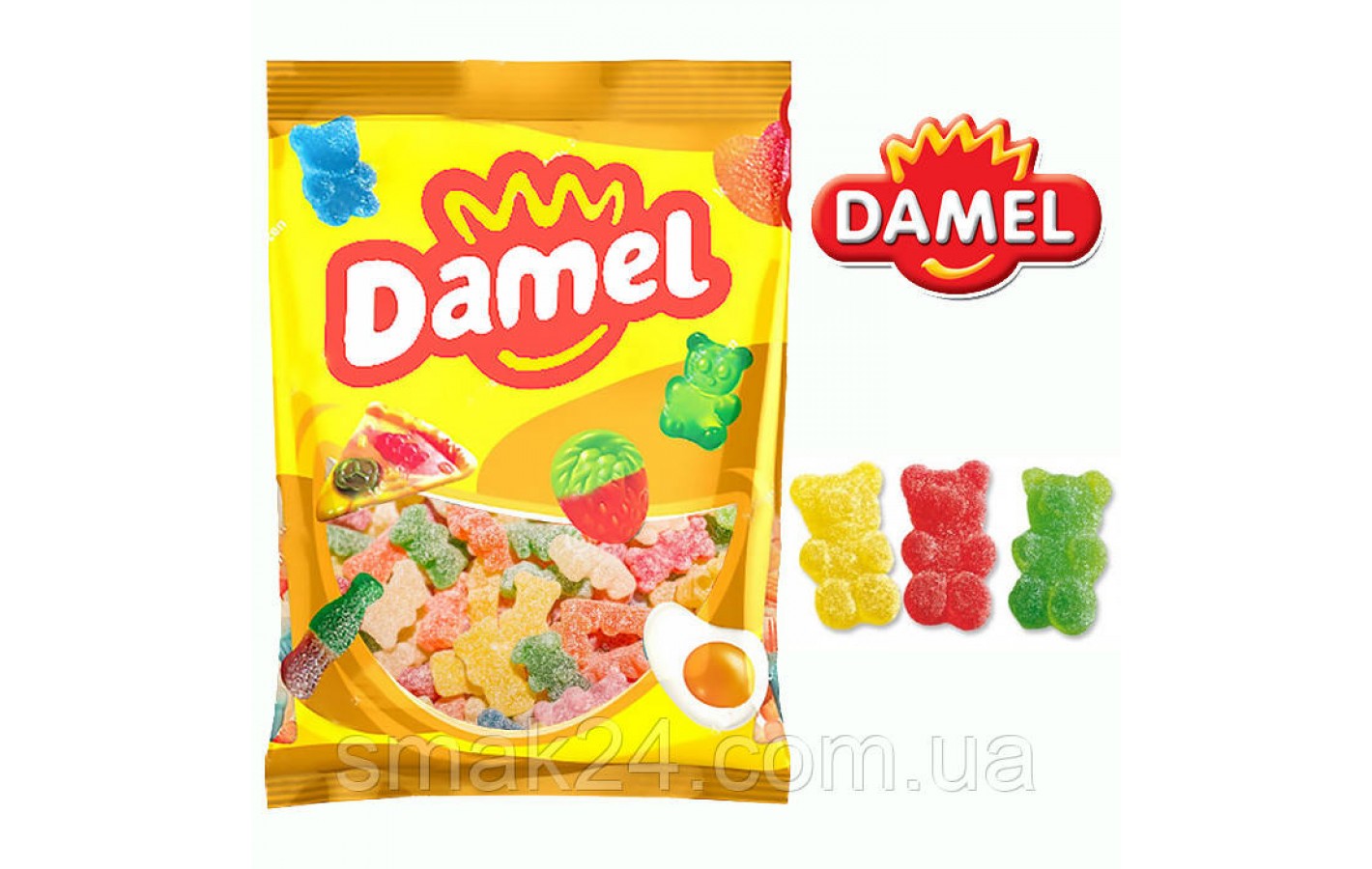 Желейні цукерки без глютену Великі-ведмедики цукрові Damel sugar Bear 1 кг Іспанія