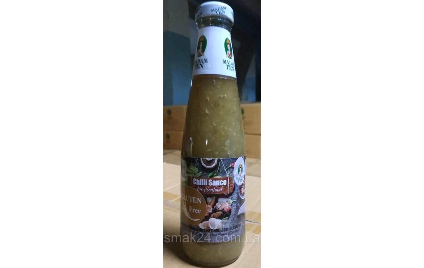 Соус зелёный чили без глютена для морепродуктов Madam Ten Chilli Sauce for Seafood 300 мл Таиланд