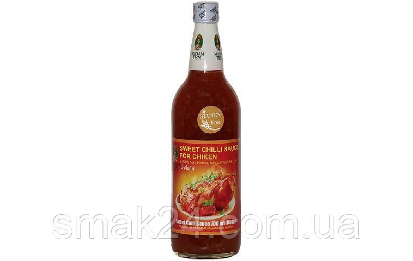 Соус кисло-сладкий чили без глютена для курицы Sweet Chilli sauce for chicken Madam Ten 700 мл Таиланд