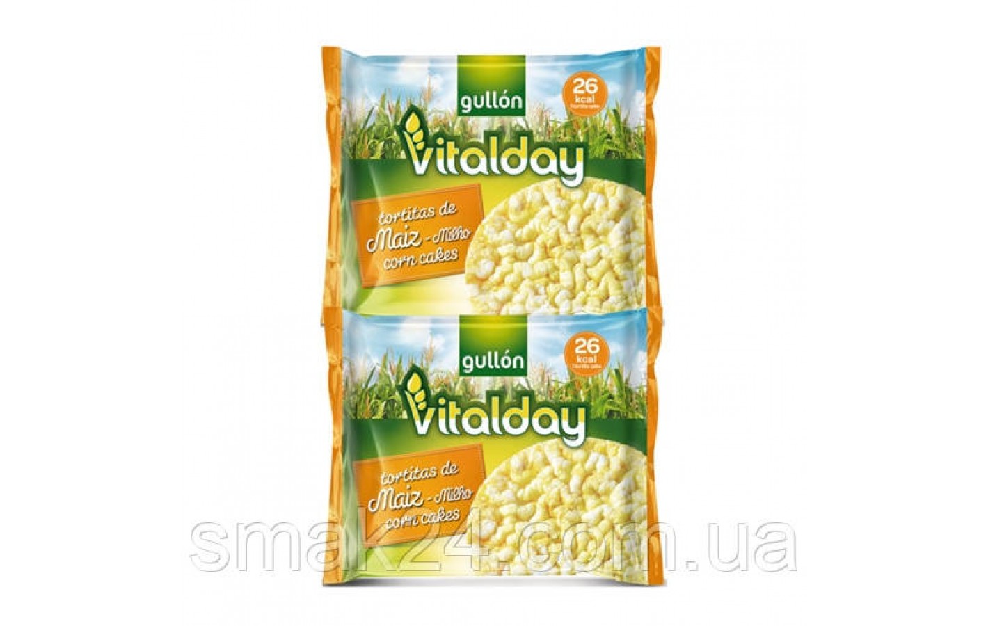 Хлебцы без глютена с кукурузой Vitalday Gullon 108.8г (4х27.2г)  Испания