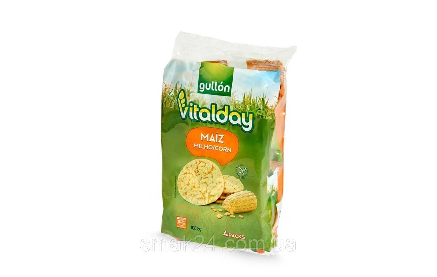 Хлебцы без глютена с кукурузой Vitalday Gullon 108.8г (4х27.2г)  Испания