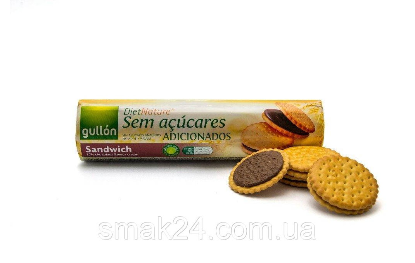 Печенье БЕЗ САХАРА с шоколадным кремом Gullon DietNature  Испания 250г