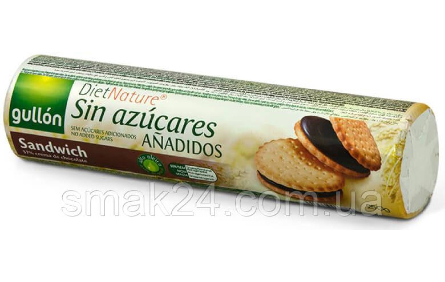 Печенье БЕЗ САХАРА с шоколадным кремом Gullon DietNature  Испания 250г