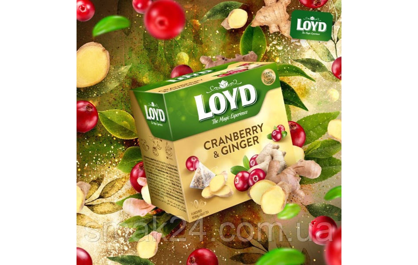 Чай із журавлиною й імбиром Loyd Cranberry&Ginger 20 пірамідок 40 г Польща